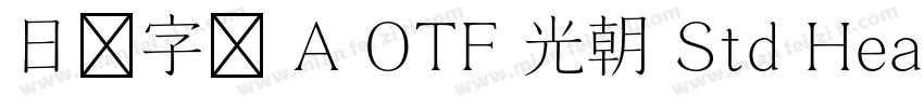 日语字库 A OTF 光朝 Std Heavy字体转换